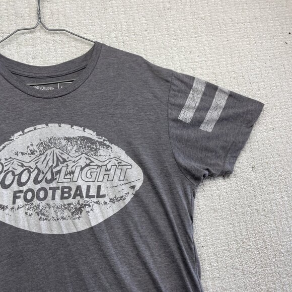 Coors Light Shirt Mens Large Gray Logo Beer Graphic Tee Football Heather Casual - Picture 3 of 15